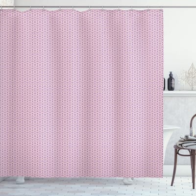 ABAKUHAUS Douchegordijn Geometrisch – B120xH180 – Polyester Paars