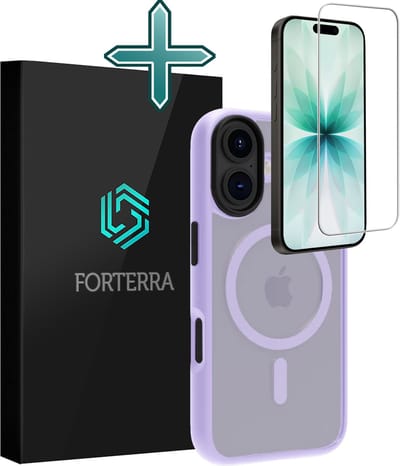 Hoesje Met Screenprotector - Geschikt voor Apple iPhone 17 - Magsafe Compatible - Sterk & Shockproof - Shock Proof Case - Back Cover - Telefoon Hoes - Lila