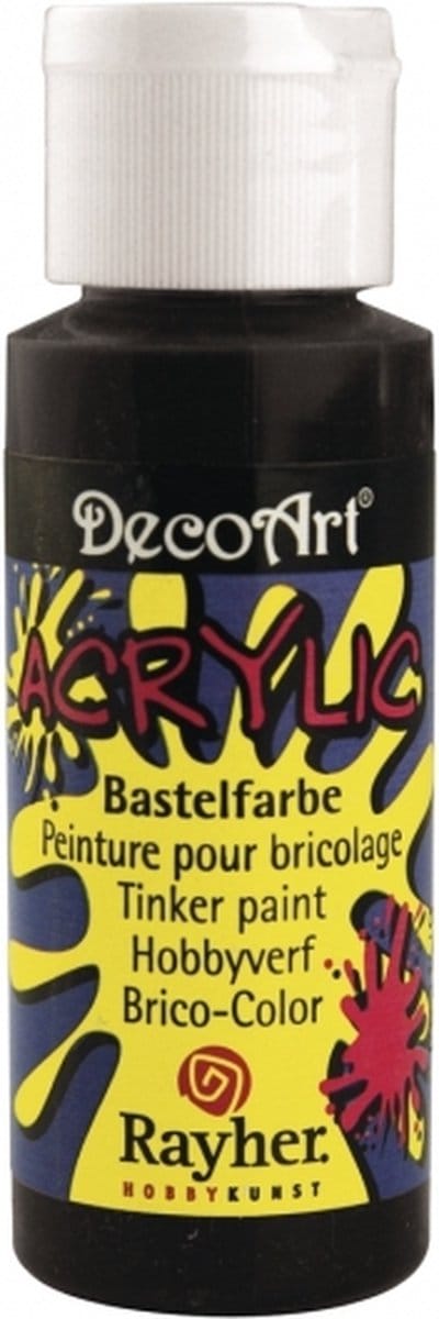 Zwarte Acryl hobby verf 59 ml