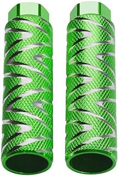 Voetpedalen Fiets - Fietspedalen Set - Veilig Fietsen - Antislip Geribbelde Enkels - 3/8 Inch As - Groen