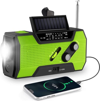 Noodradio Solar Opwindbaar - Noodradio Opwindbaar - Opwindbare Radio - Powerbank Zonne Energie