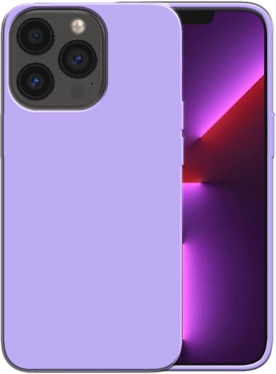 Smartphonica Siliconen hoesje voor iPhone 13 Pro case met zachte binnenkant - Paars geschikt voor iPhone 13 Pro