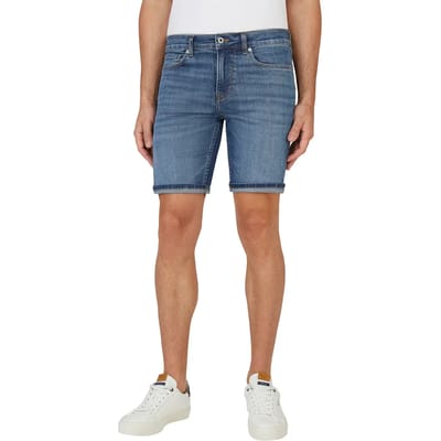 Pepe Jeans Heren Short Broeken SLIM SHORT HATCH slim Fit Blauw W 30 Volwassenen