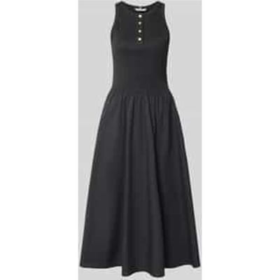 Tommy Hilfiger Gold Button Poplin Mix Dress Black Taglia: M | Abiti Midi Outlet | Donna | Nero