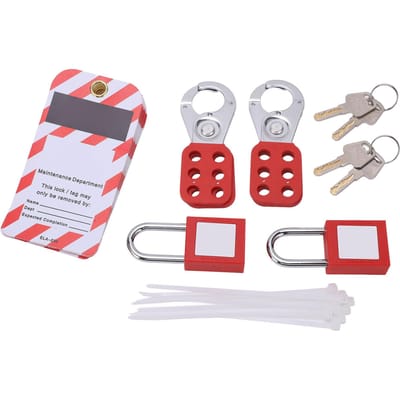 Elektrische Lockout Tagout Kit Tag Hasp Veiligheidshangslot Set Roestvrij voor Lock Out Tag Out Station