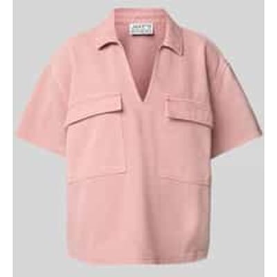 Relaxed fit jeansblouse met klepzakken op de borst