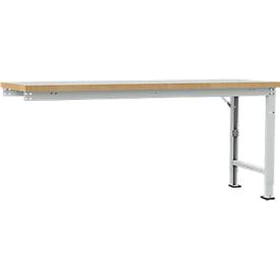 Manuflex aanbouw-werkbank Profi speciaal, tafelblad kunststof, 2000 x 700 mm, lichtgrijs