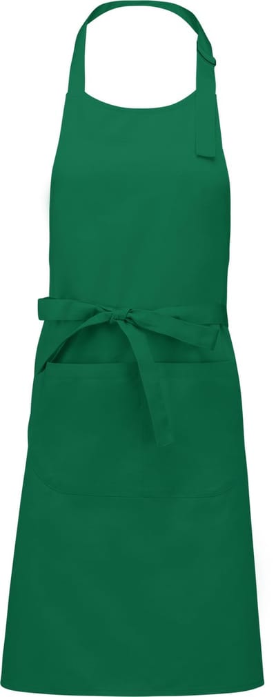 Zazlo® Basic Pro Premium - Comfort in kleur - Keukenschort - 100% katoen - BBQ Schort - Schort - Horecakwaliteit - Unisex - One Size Fits All - Wasbaar op 60° - Groen