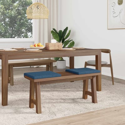 vidaXL - Bankkussen - 2 - st - Stof - Blauw - Diepte - 35 - cm