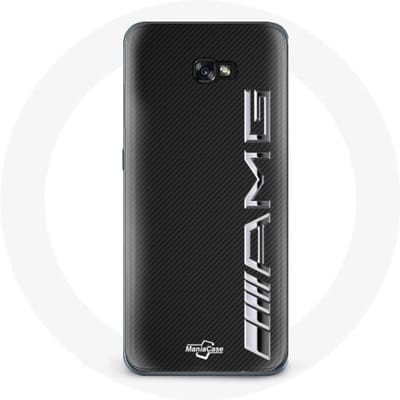 Case voor Samsung A5 2016 Amg Logo Carbon Textuur zwart
