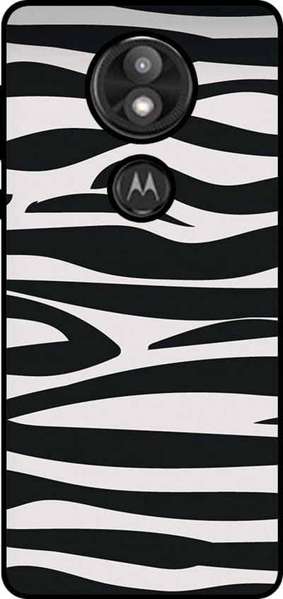 Smartphonica Telefoonhoesje Geschikt voor Motorola Moto E5 Plus met zebra opdruk - TPU backcover case zebra design - Zwart Wit geschikt voor Motorola Moto E5 Plus