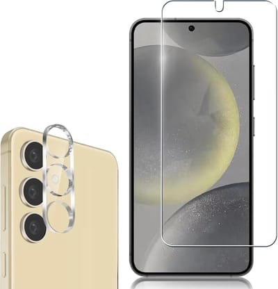 Screenprotector 3x en Camera lens protector 3x - Glasplaatje - Tempered glass Screen protector Geschikt voor: Samsung Galaxy S24 - Beschermglas