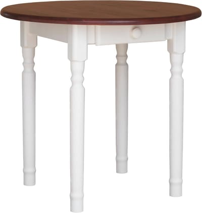 Ronde Houten Eettafel met Lade in Landhuisstijl - Ecologisch Gelakt
