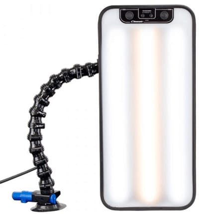 DNE MAKSMASTER MG2 PDR LAMP 3 LEDS MET FLEXIBELE ARM EN ZUIGNAP