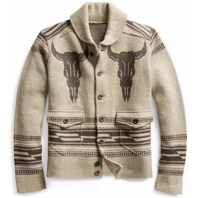 Herfst Winter heren kersttrui jas dikke warme trui vest truien rits jas met zak heren gebreide trui L beige
