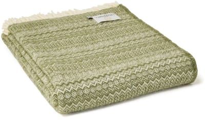 Plaid Fair Isle Saliegroen (Sage) - 150 x 200 - Nieuw Wol - Tweedmill UK