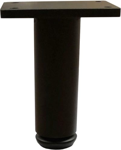 Stalen meubelpoot zwart rond ø 3 cm en hoogte 10 cm - Set van 4 stuks
