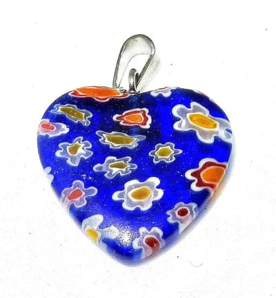 Hartje blauw met kettinkje
