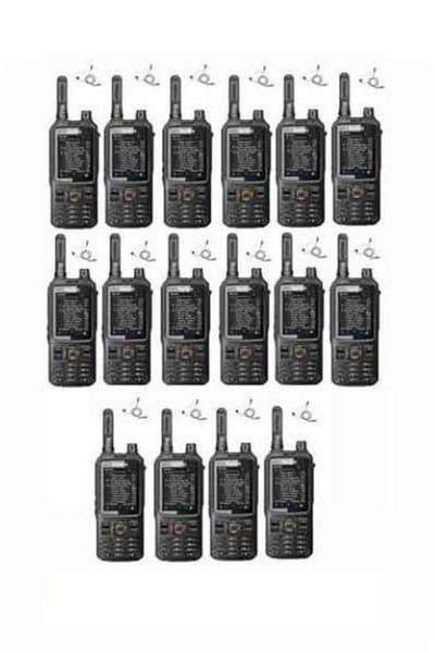 Set van 16 Inrico T320 V2 4G LTE Zello Portofoon, GPS, Wifi met beveiliging oortje