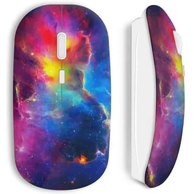 Souris Sans Fil Galaxy multicolor background