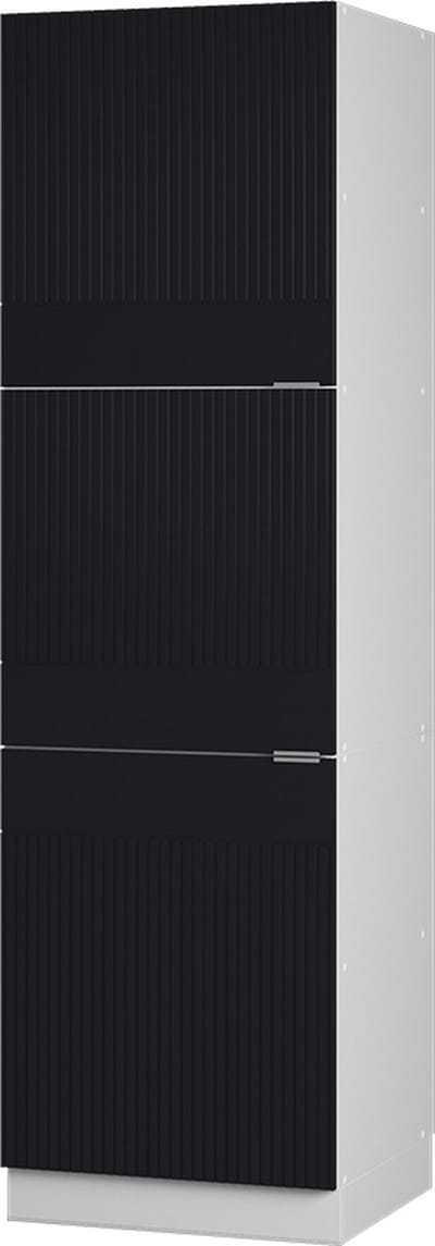 Vicco Hoge kast Fame-Line, Zwart gestreept/Wit, 60 cm