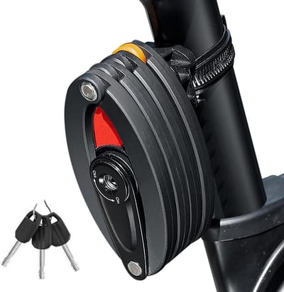 Opvouwbaar Fietsslot - Veiligheidsslot Fiets - Fiets Beveiligen - Reflecterende Markering - 85 cm Lengte - Zwart