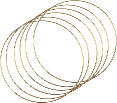 Allecta - Metalen bloemenhoepel krans - Goud - Bruiloft decoratie - Dromenvanger - DIY ambacht - 25 cm
