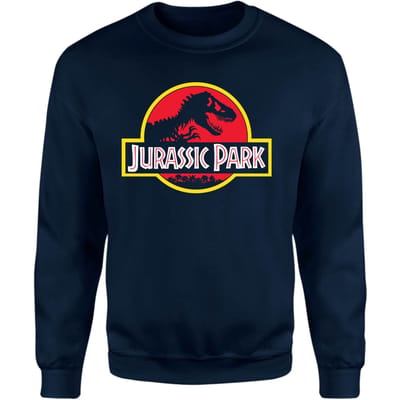 Jurassic Park Logo Sweatshirt - Navy - S
