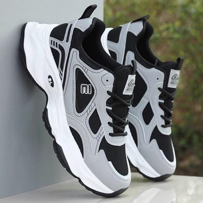 Designer Heren Hardlopen Sportschoenen Kwaliteit Mesh Ademende Sneakers Heren Tennis Trainingsschoenen Veelzijdig 44 zwart