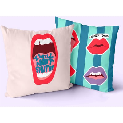 Set van 2 kussenhoezen Lips | Aware