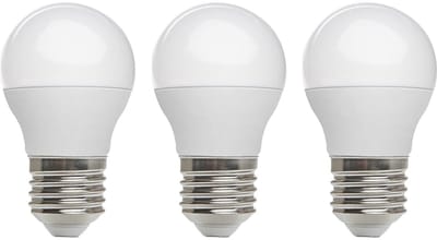 Kobi LED Lamp Mini Bolvorm E27 6W - 470lm - 6000K - 230V - Voor Technische Verlichting en Opslagruimtes - 3 stuks