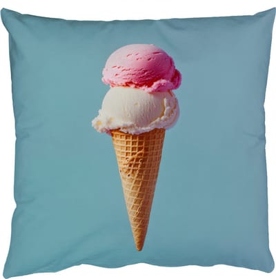 Sierkussens - Kussentjes Woonkamer - 50x50 cm - Bolletjes - Schepijs - Hoorntje - Blauw