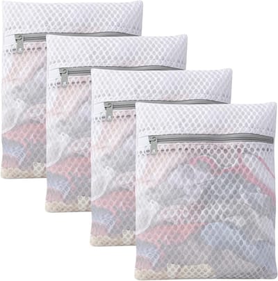 Grote Wasmachinezakken voor Fijne Was, 4 stuks (60 x 50 cm) - Ideaal voor Truien, Jurken en Jassen, Bescherming en Organisatie tijdens het Wassen