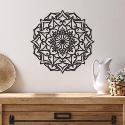 Wanddecoratie Mandala - Muurdecoratie Mandala - Muurdecoratie Hout - Wanddecoratie Hout - Muurdecoratie Woonkamer - Wanddecoratie Woonkamer - Wanddecoratie Industrieel - Wanddecoratie Dieren - Home Decor - Wall Line Art - 29 x 29 cm