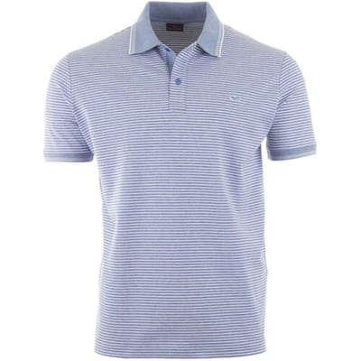 Paul & Shark Shark Badge Jaspe Cotton Pique Polo Shirt Forever Blue / male