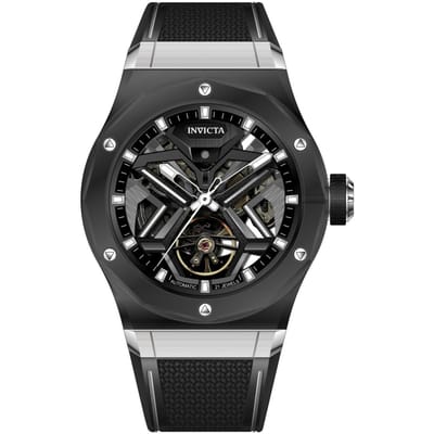 Invicta Celestial 70108 Herenhorloge - Automatisch Uurwerk - K9 Glas met Zwarte Wijzerplaat - 45 mm