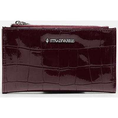 Stradivarius Basic portemonnee met rits  Granaat OS