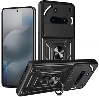 Hoesje geschikt voor Nothing Phone (3a) - Techsuit Camshield Back Cover - Zwart