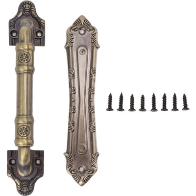 Poignée de porte coulissante galvanisée de style vintage en bronze