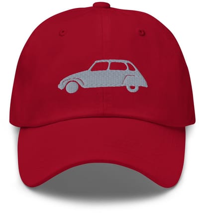 De2pktjes - Geborduurde Citroën Dyane pet - Veenbes