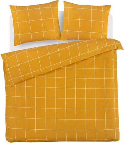 Day Dream Hogan - Dekbedovertrek - Eenpersoons - 140x200/220 cm + 1 kussensloop 60x70 cm - Geel