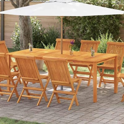 Tuintafel Massief Hout - Eettafel Balkon - Gezellig Buiten Eten - Weerbestendig Behandeld - 200 x 100 cm - Natuurlijk Hout