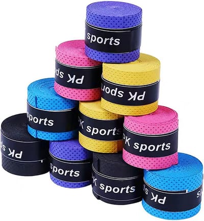 Pack of 10 Non-Slip Grip Bands - Badminton Grip Band - Tennis Rackets Overgrip - Tennis Rackets Grip Band - Non-Slip Badminton Grip Band for Tennis Badminton Rod (5 Colors)