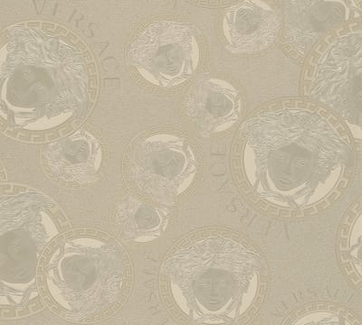 SATIJN GLANZEND ZILVER KLASSIEK BEHANG | Design - zilver - A.S. Création Versace 5