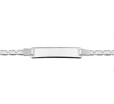 Zilveren Graveerarmband valkenoog plaat 6 1008800 16 cm