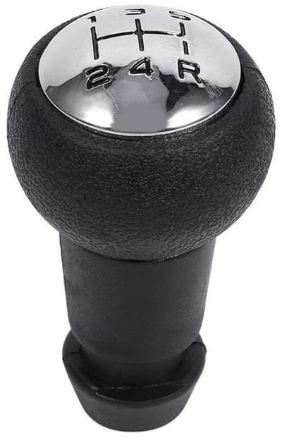 Allecto - Versnellingspook - 5-speed - Elegant design - Zwart en zilver - Hoogwaardige materialen - Geschikt voor auto - Universeel model