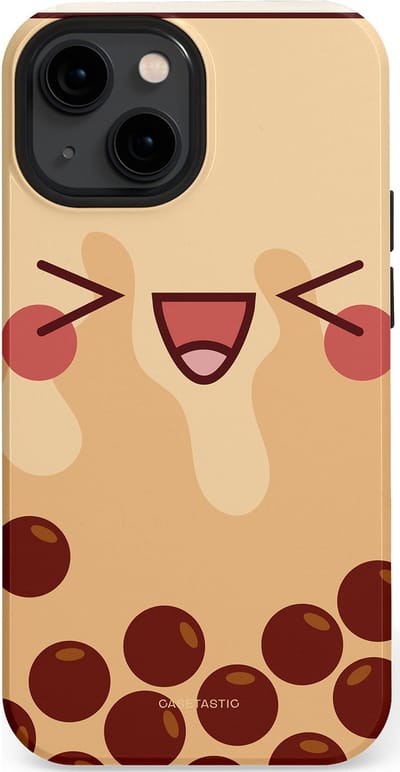 Casetastic Hoesje Geschikt voor Apple iPhone 13 Mini Magsafe - Stijlvolle Beschermende Duo-layer Case - Smeltende caramel bolletjes
