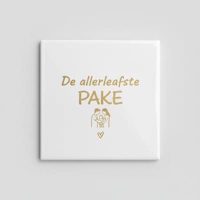 De Allerleafste Pake Tegel 15×15 cm – Friese Grootvader Waardering Keramische Wandtegel – Hartverwarmend Cadeau voor Pake
