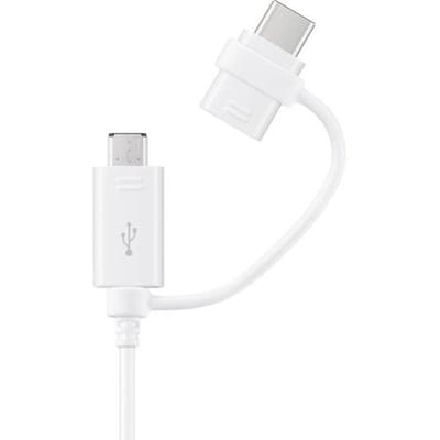 Samsung - Kabel micro-USB / USB-C naar USB 2 - 1,5m - wit