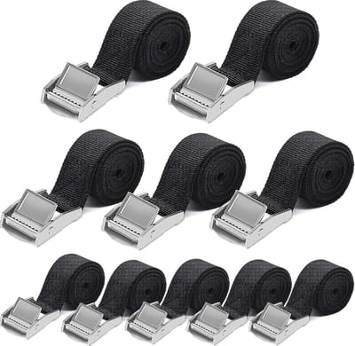 10 stuks robuuste spanbanden 25 mm x 1 m voor efficiënt bevestigen en bundelen